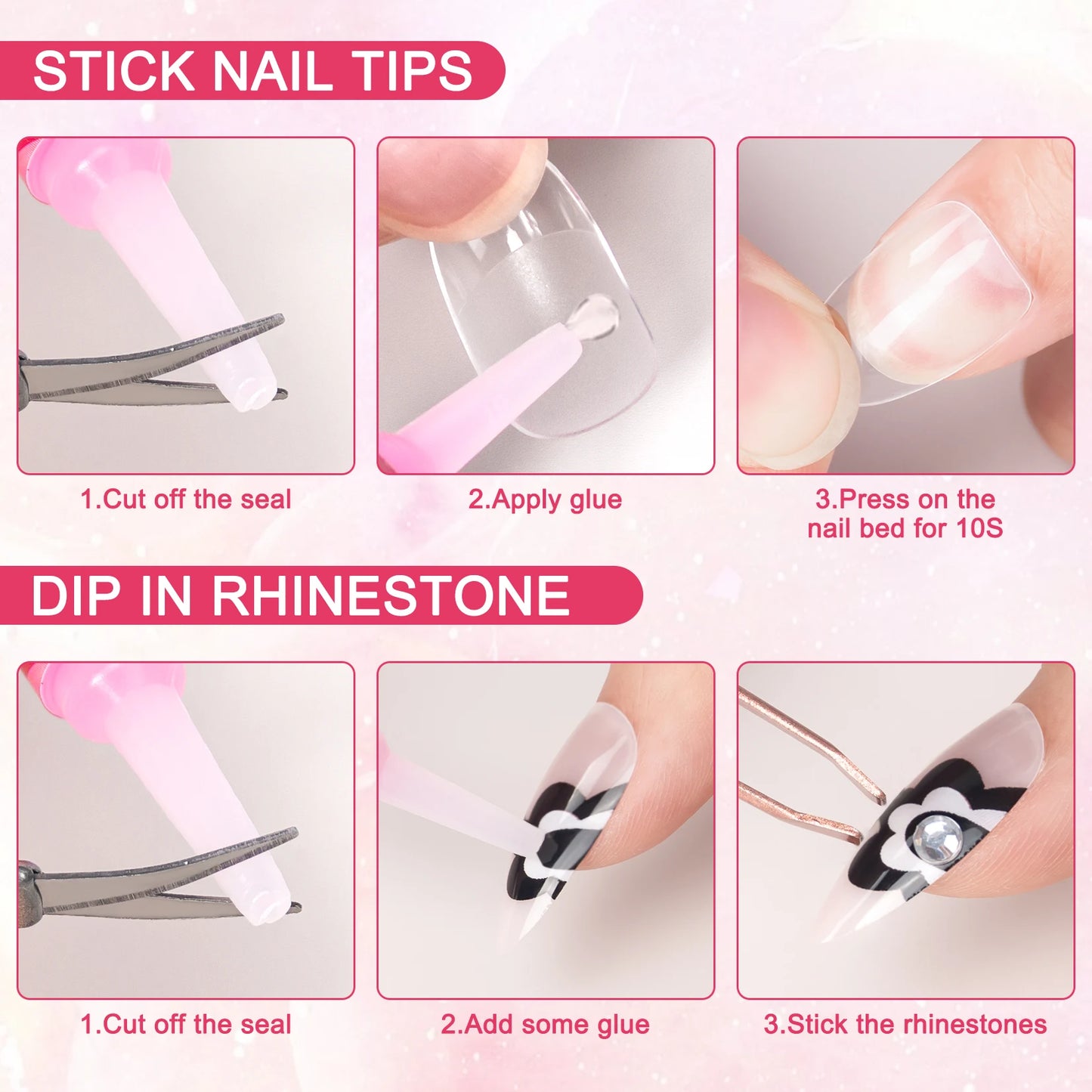Press-On Nail Glue Kit (14 Tubes)