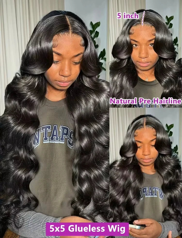 Luxe 30-40 Inch Body Wave Wig - 13x4/13x6 HD Lace Glueless Brazilian Hair
