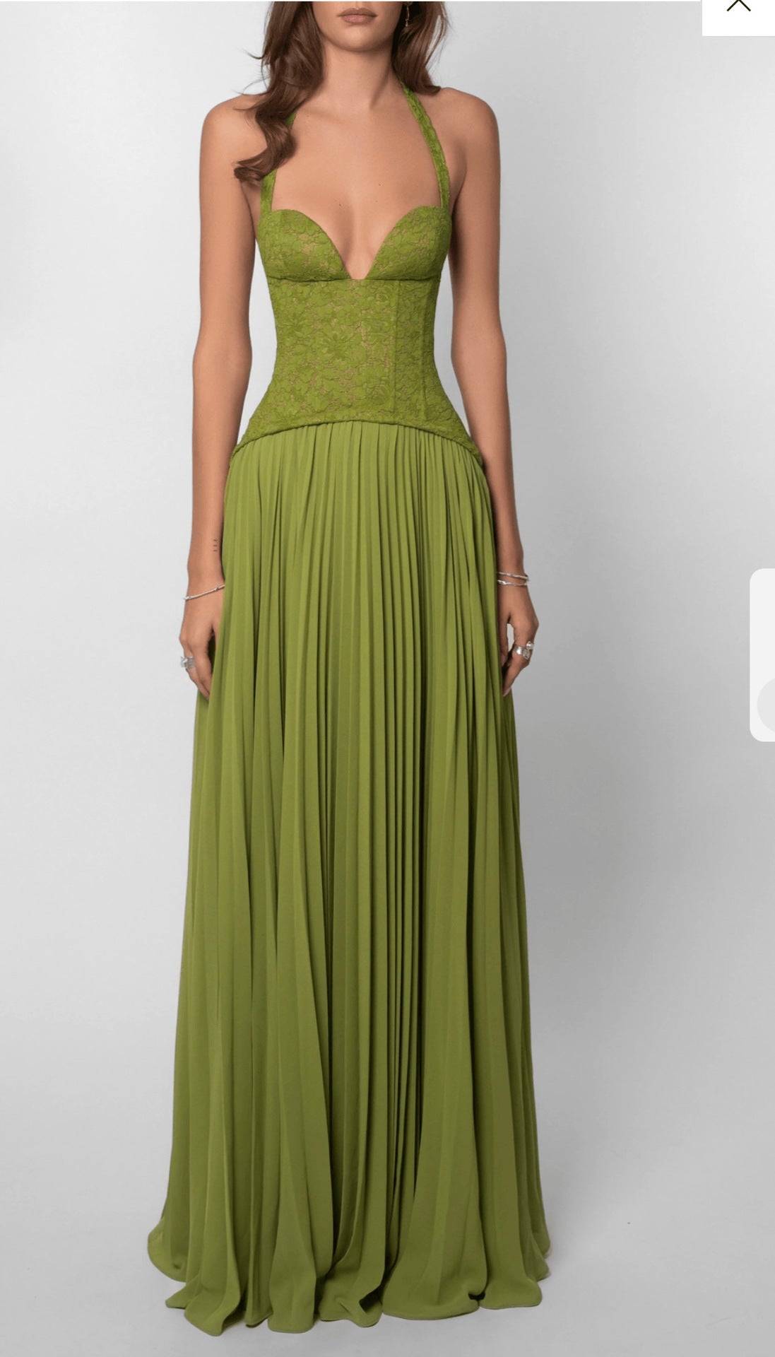 Backless Halter Pleated Dress - Evening Elegance