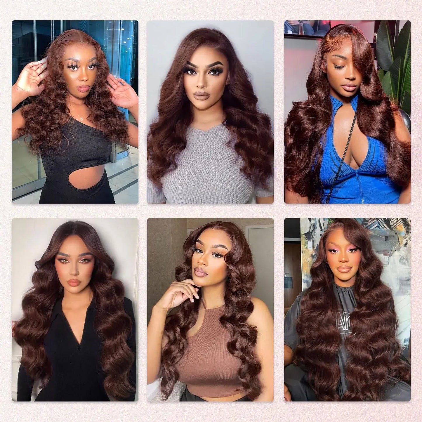 Chocolate Brown Body Wave HD Lace Front Wig