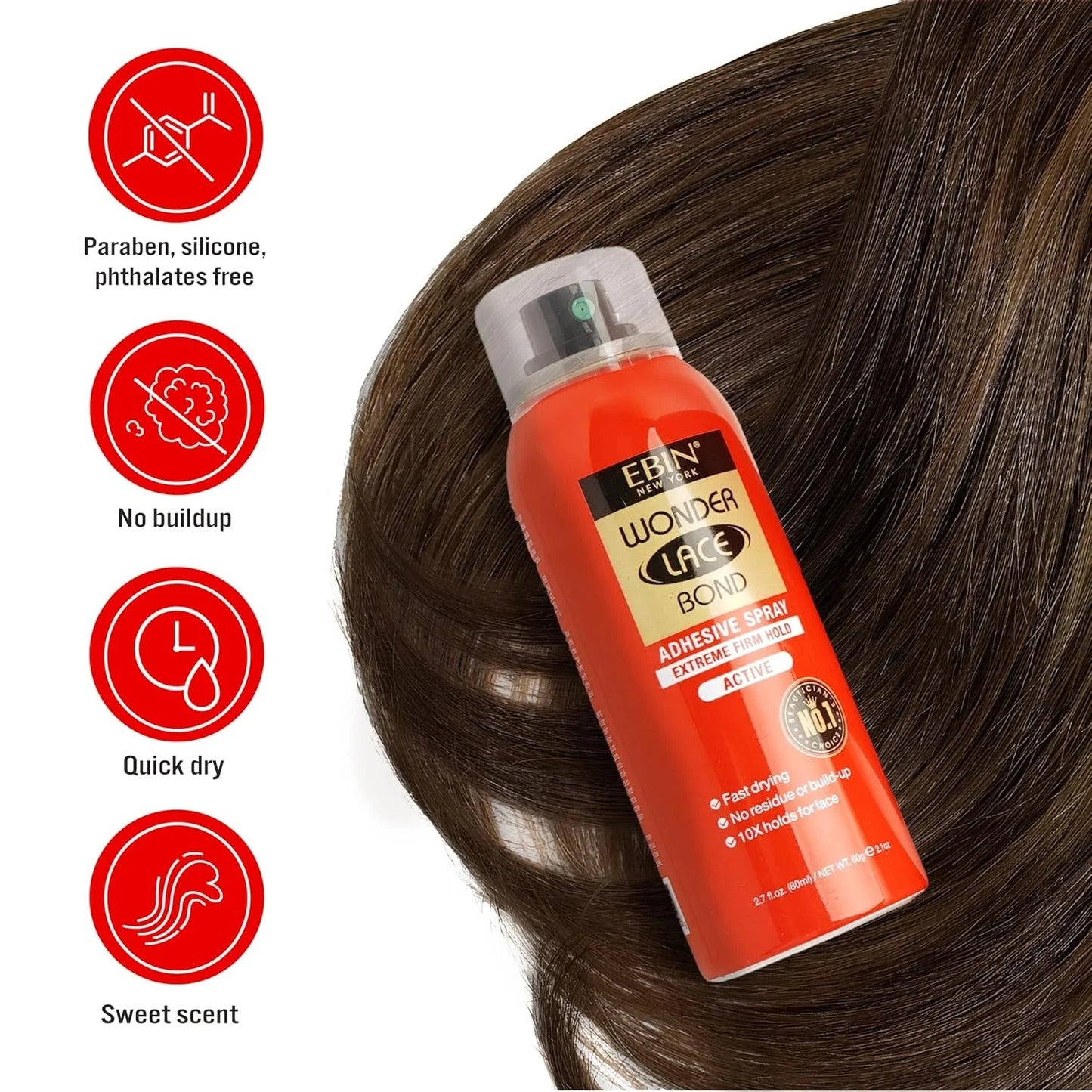 Ebin Wonder Lace Bond Adhesive Melting Spray