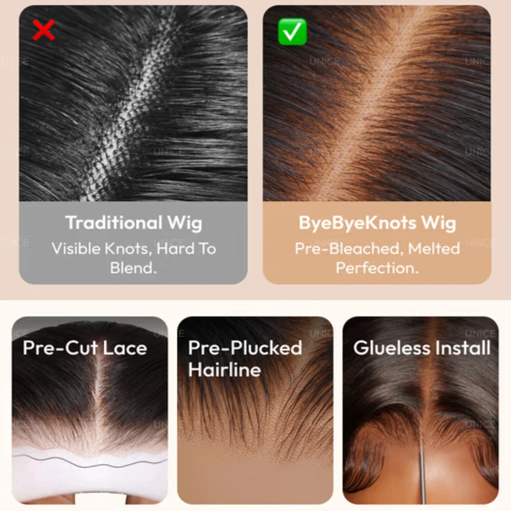 Yaki Straight Bob Wig - 7x5 & 13x4 Lace Pre Cut Glueless 150% Density
