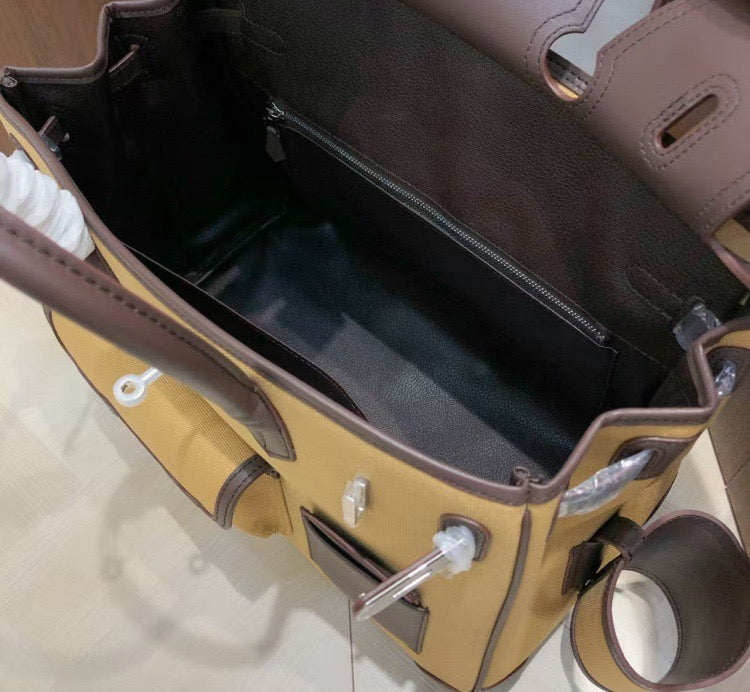 Structured Leather Cargo Tote