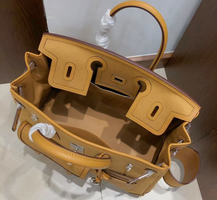Structured Leather Cargo Tote