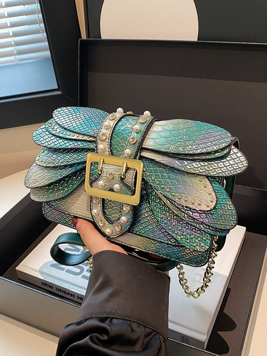 Dragonfly Wing Crossbody Bag — Pink