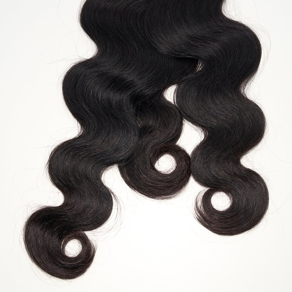 Premium Raw Body Wave Virgin Human Hair Bundles - texture close up