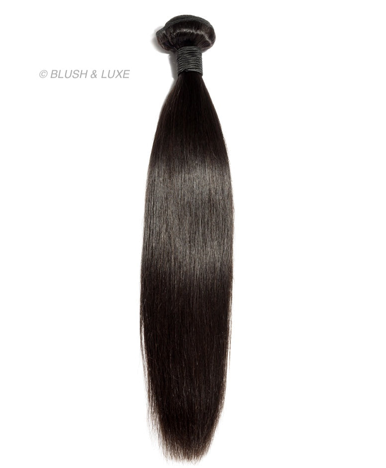 Premium Raw Silk-Straight Human Hair Bundles