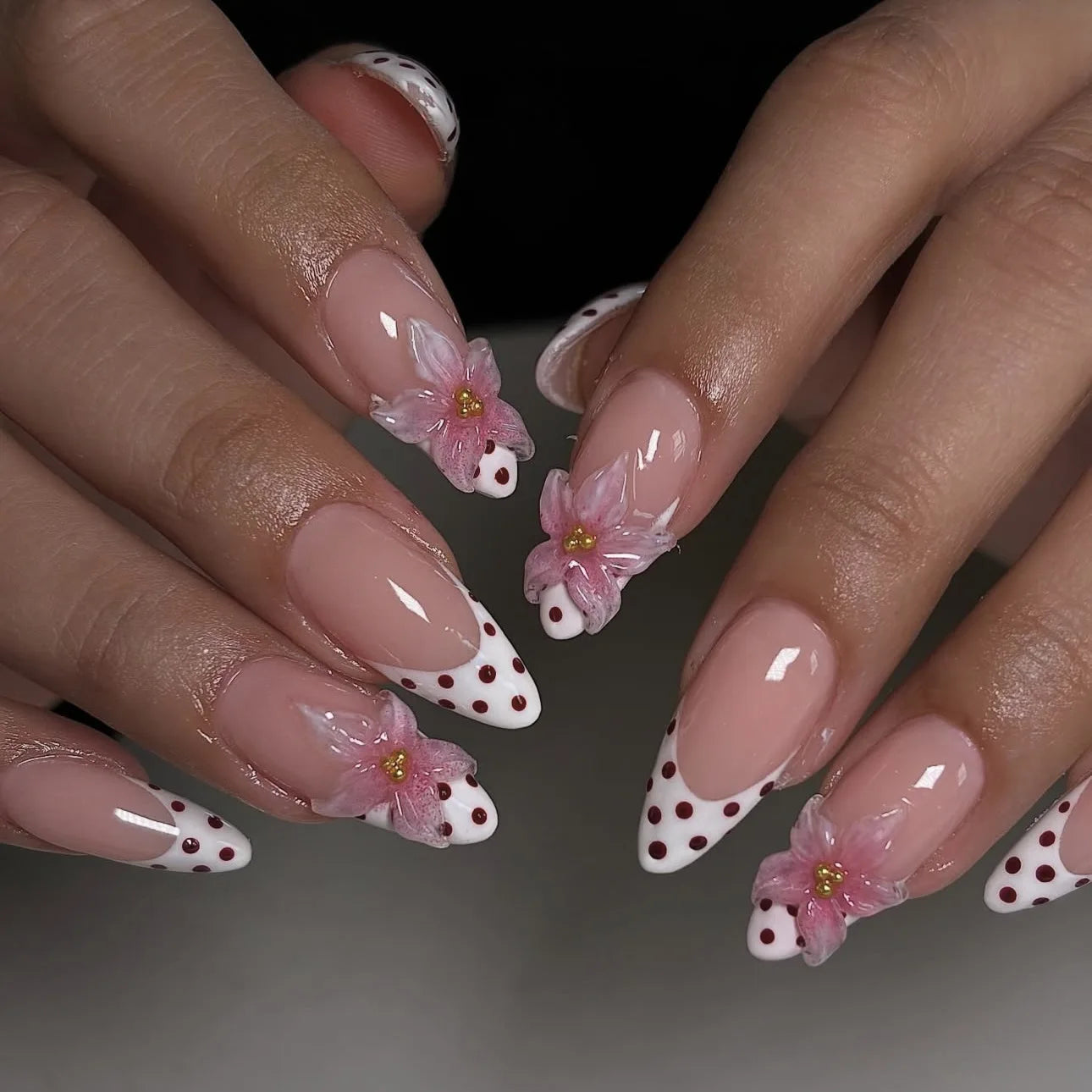 Metallic Gold Leopard Almond Press-On Nails (24pcs)