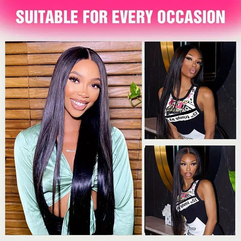 Bone Straight Glueless Wig - 6x4 Lace