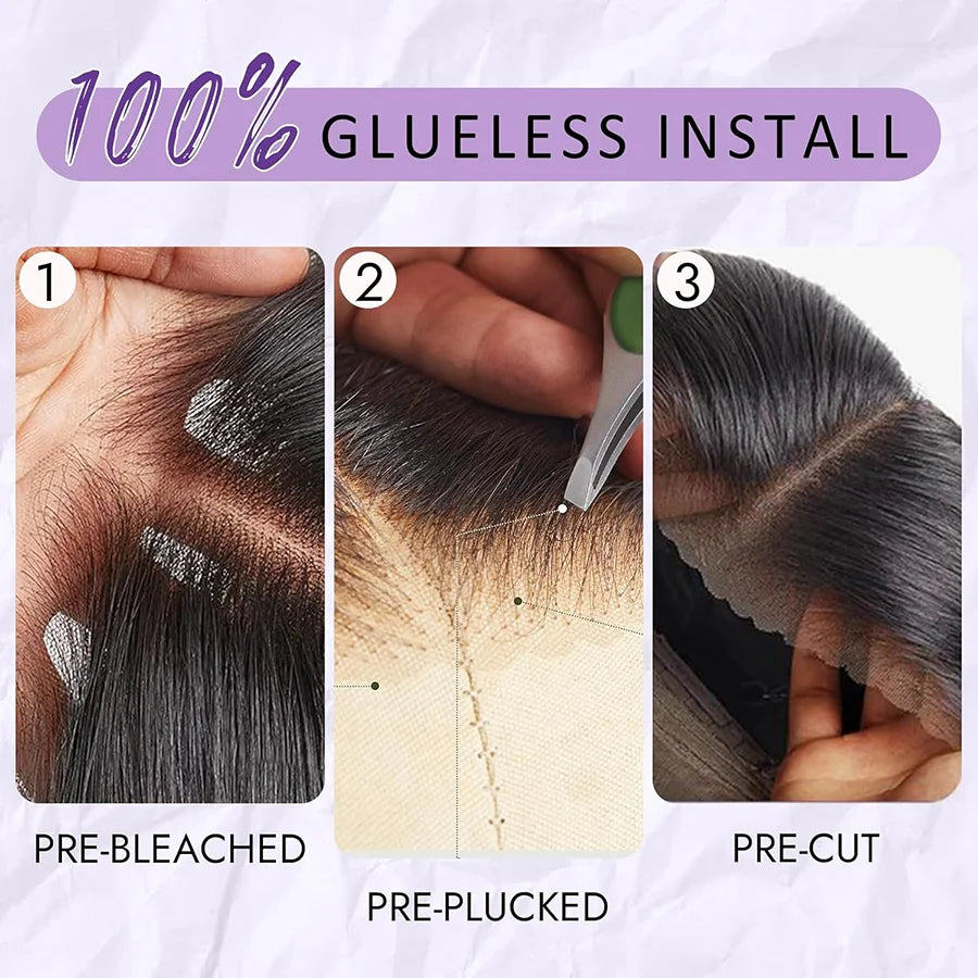 Bone Straight Glueless Wig - 6x4 Lace