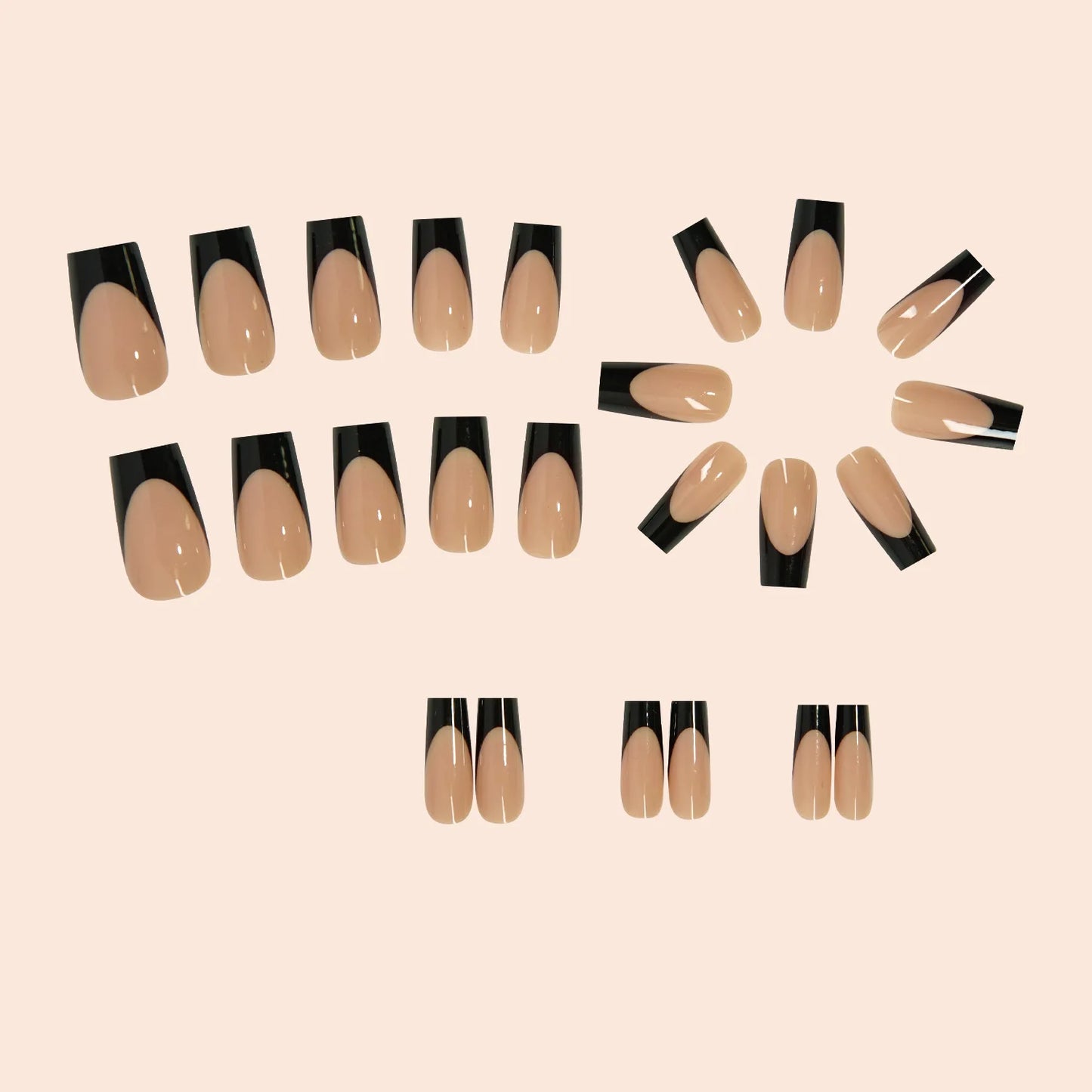 Bow Diamond Long Coffin Press-On Nails (24pcs)