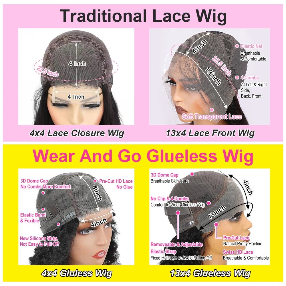 Short Curly Bob Wig - 180% Density Human Hair