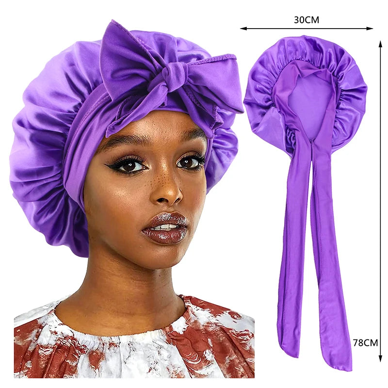 Satin Sleeping Cap – Silky Bonnet Edge Wrap & Shower Night Cap