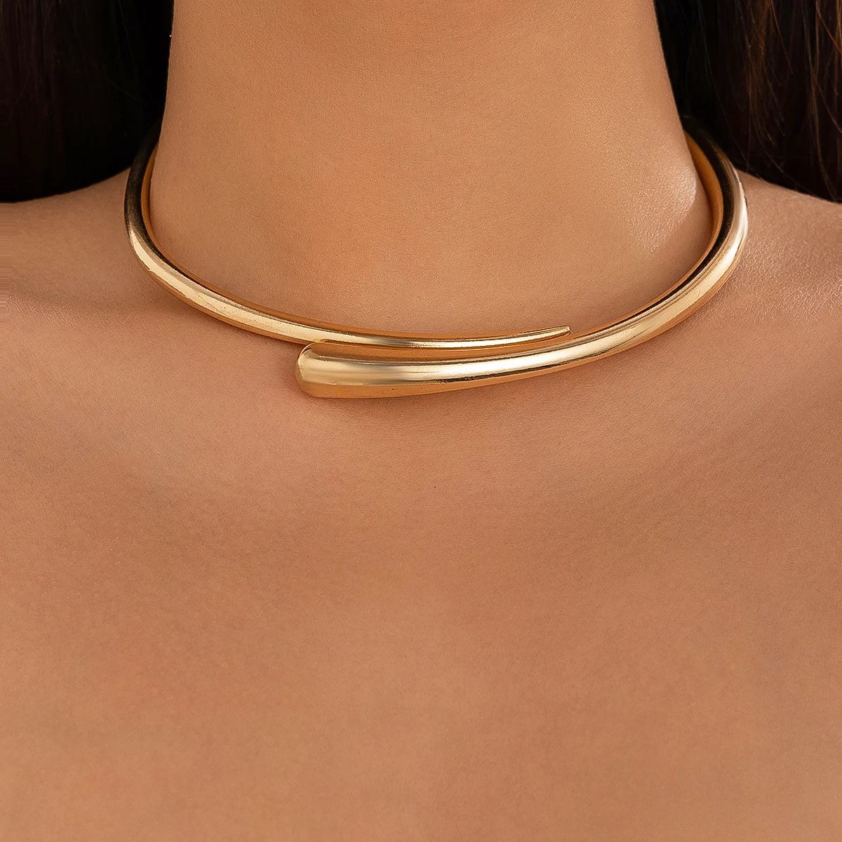Punk Water Drop Bridal Set – Torques Choker, Cuff Bangle & Adjustable Rings
