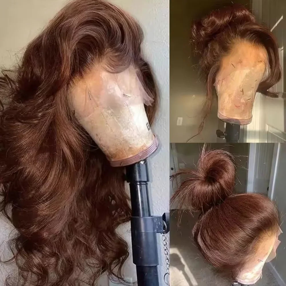Chocolate Brown Body Wave HD Lace Front Wig