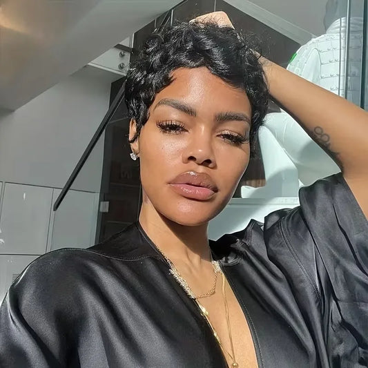 Curly Pixie Cut Wig - Bold & Beautiful Human Hair