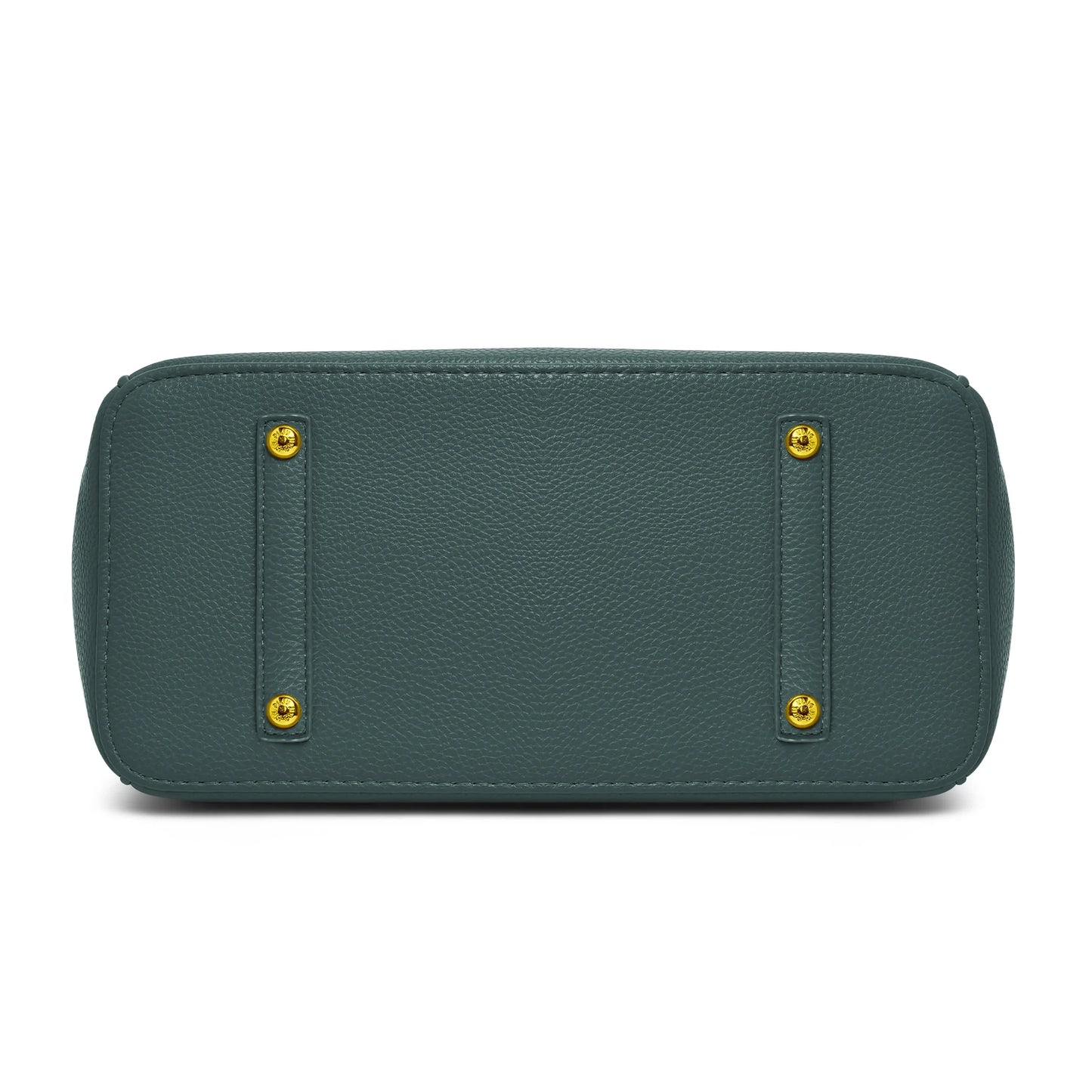 Belted Leather Clasp Tote