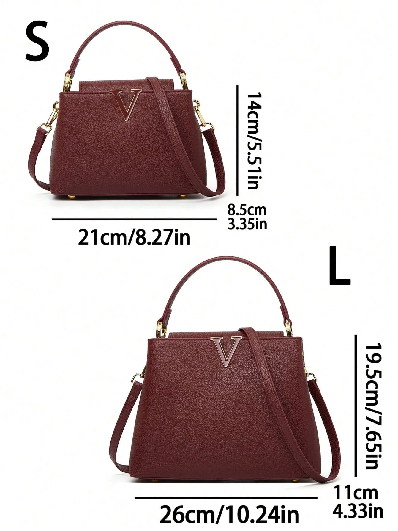 Luxe V-Detail Bucket Satchel – Women’s Shoulder Bag