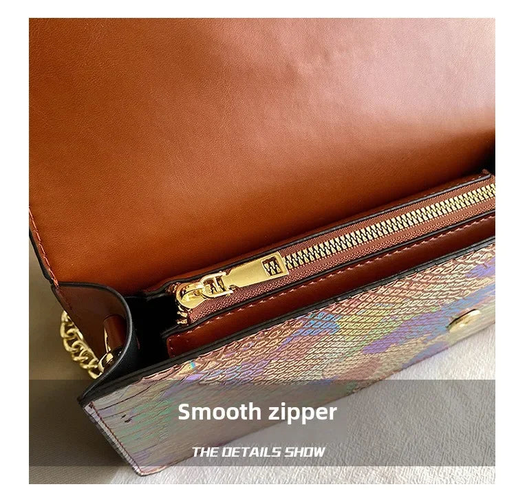 Dragonfly Wing Pearl Rivet Crossbody Bag