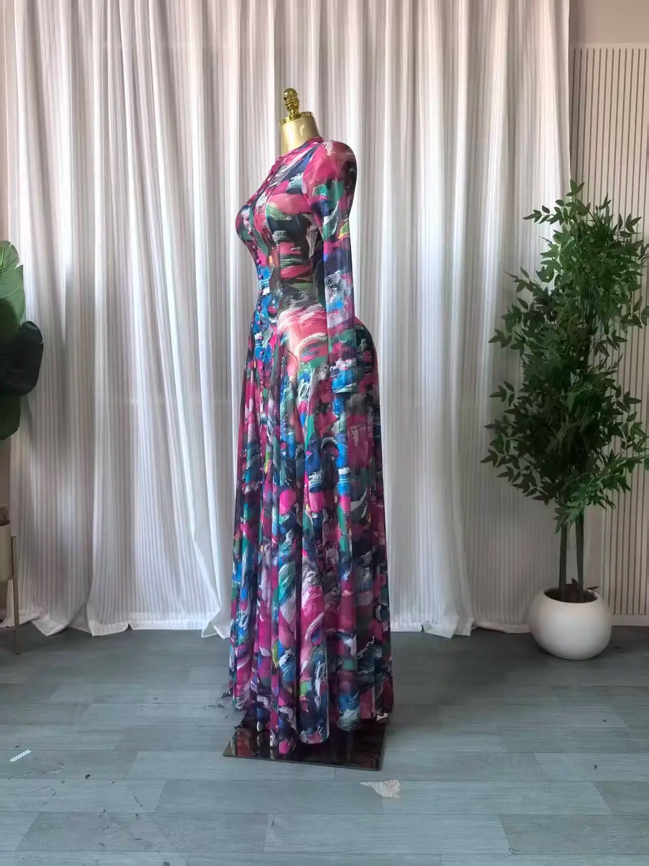 Big Swing Tie Dye Maxi Dress – Floor-Length Beach & Evening Dress