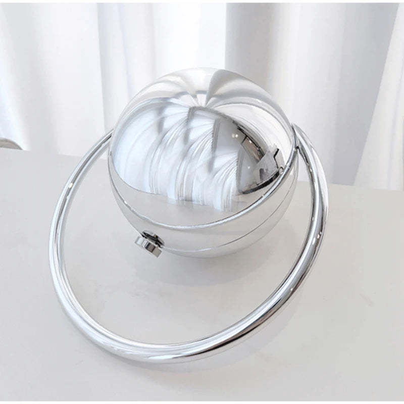 Marble Sphere Evening Clutch – Designer Electroplated Handbag