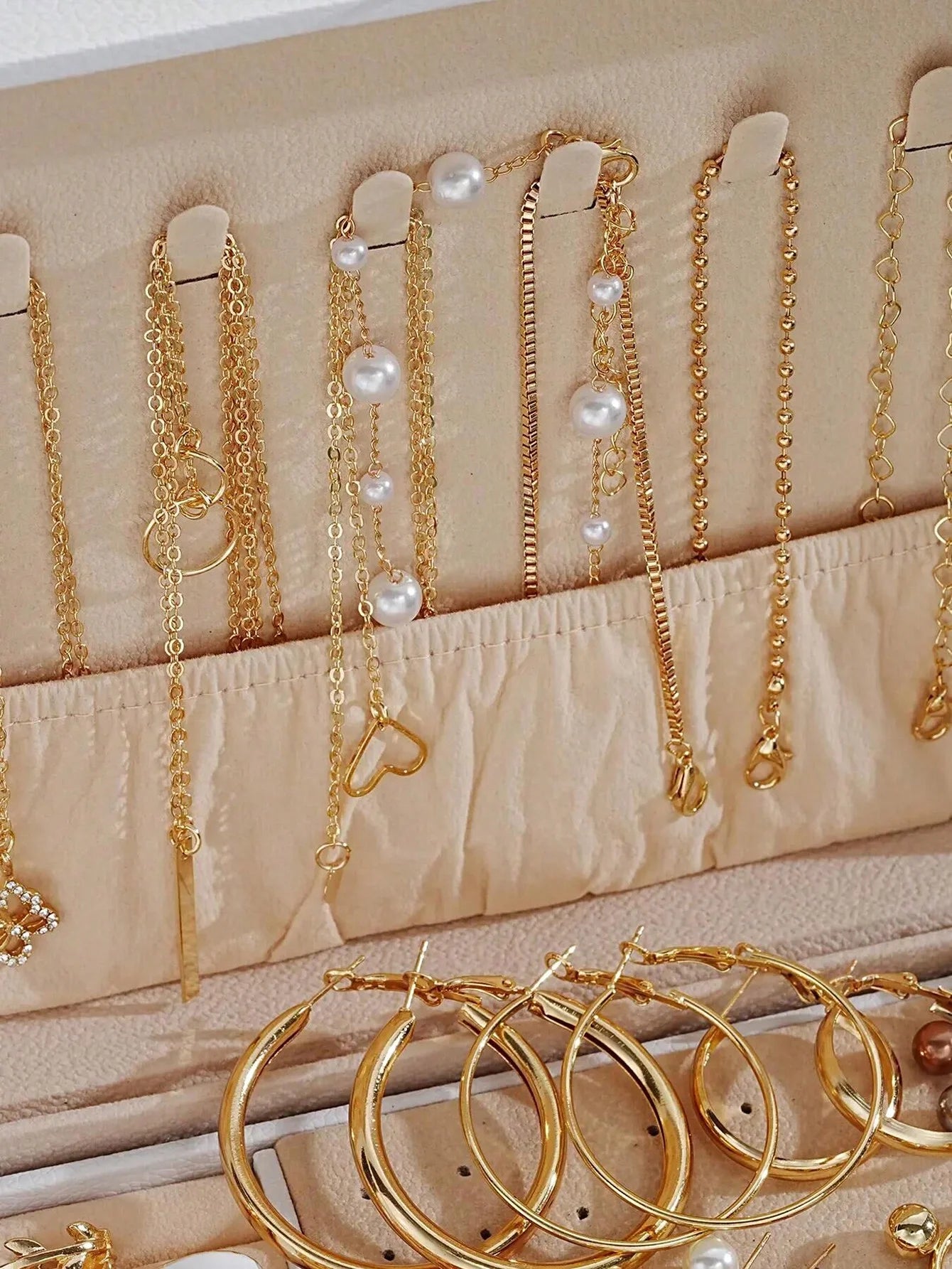 86pc Pearl Jewellery Set – Necklace, Earrings, Ear Studs & Rings Collection