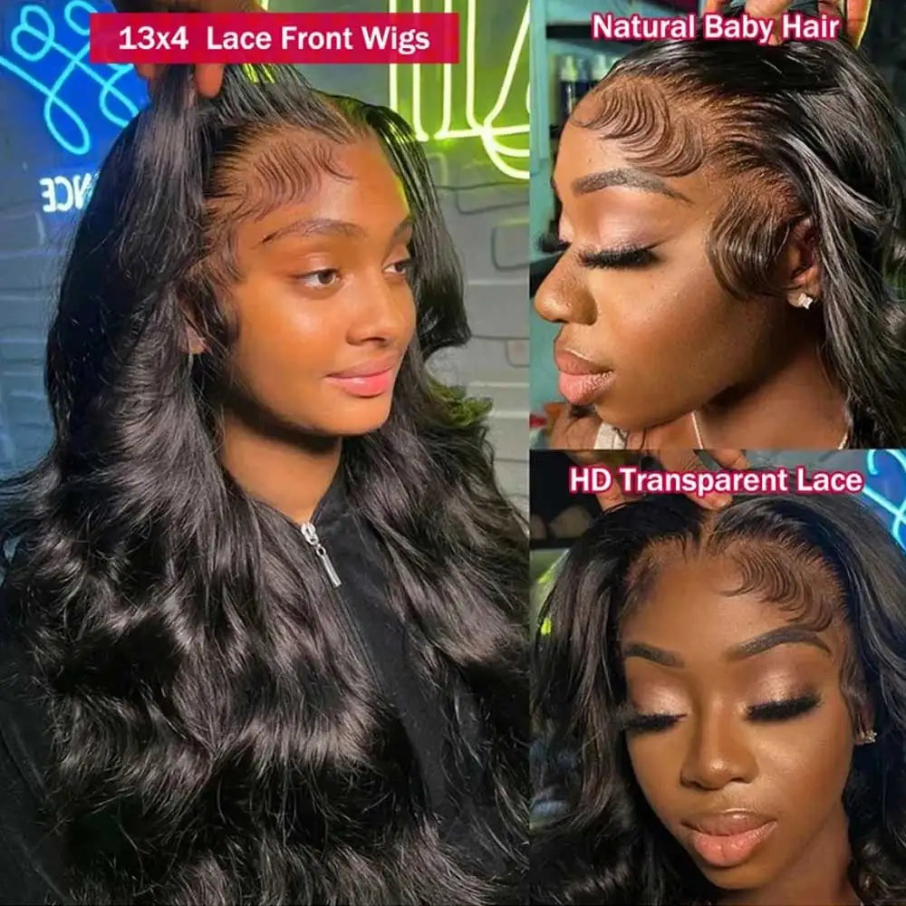 Body Wave Lace Front Wig - 13x6/13x4/5x5 Glueless 180-250% Density