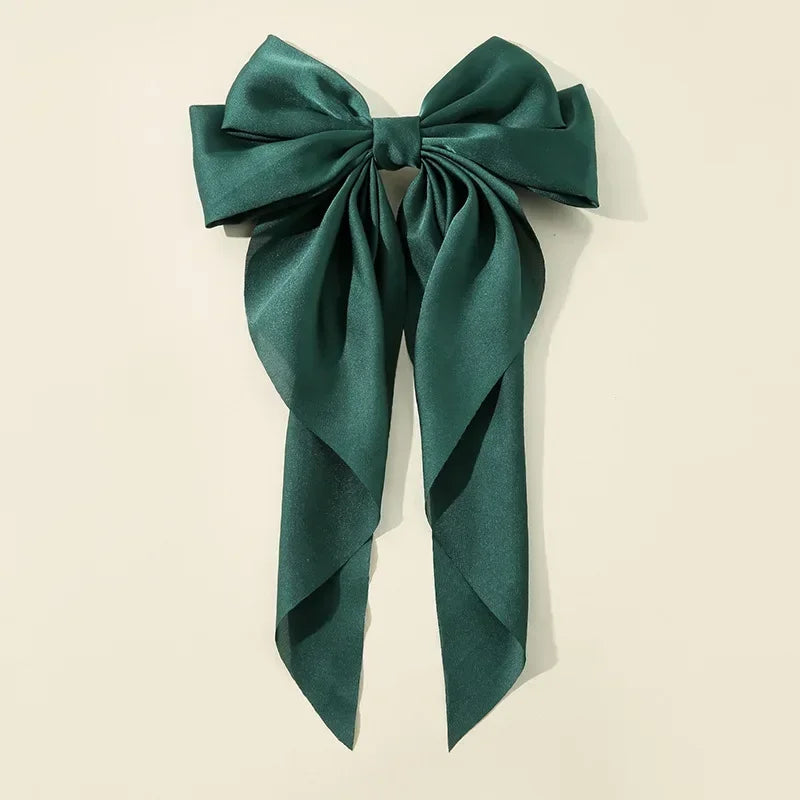 Minimalist Silk Bow Hair Clips – Set of 3 Elegant Barrettes