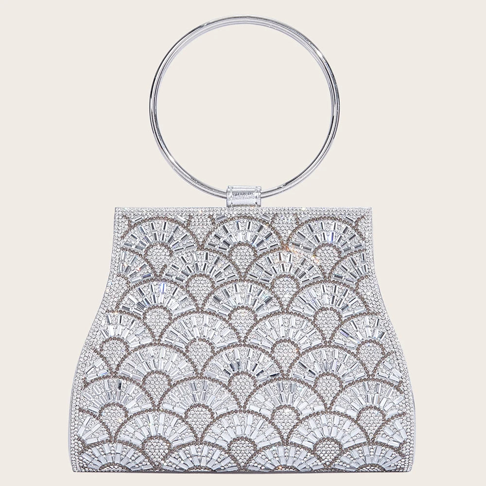 Diamond Rhinestone Evening Bag – Bridal Stone Clutch Purse