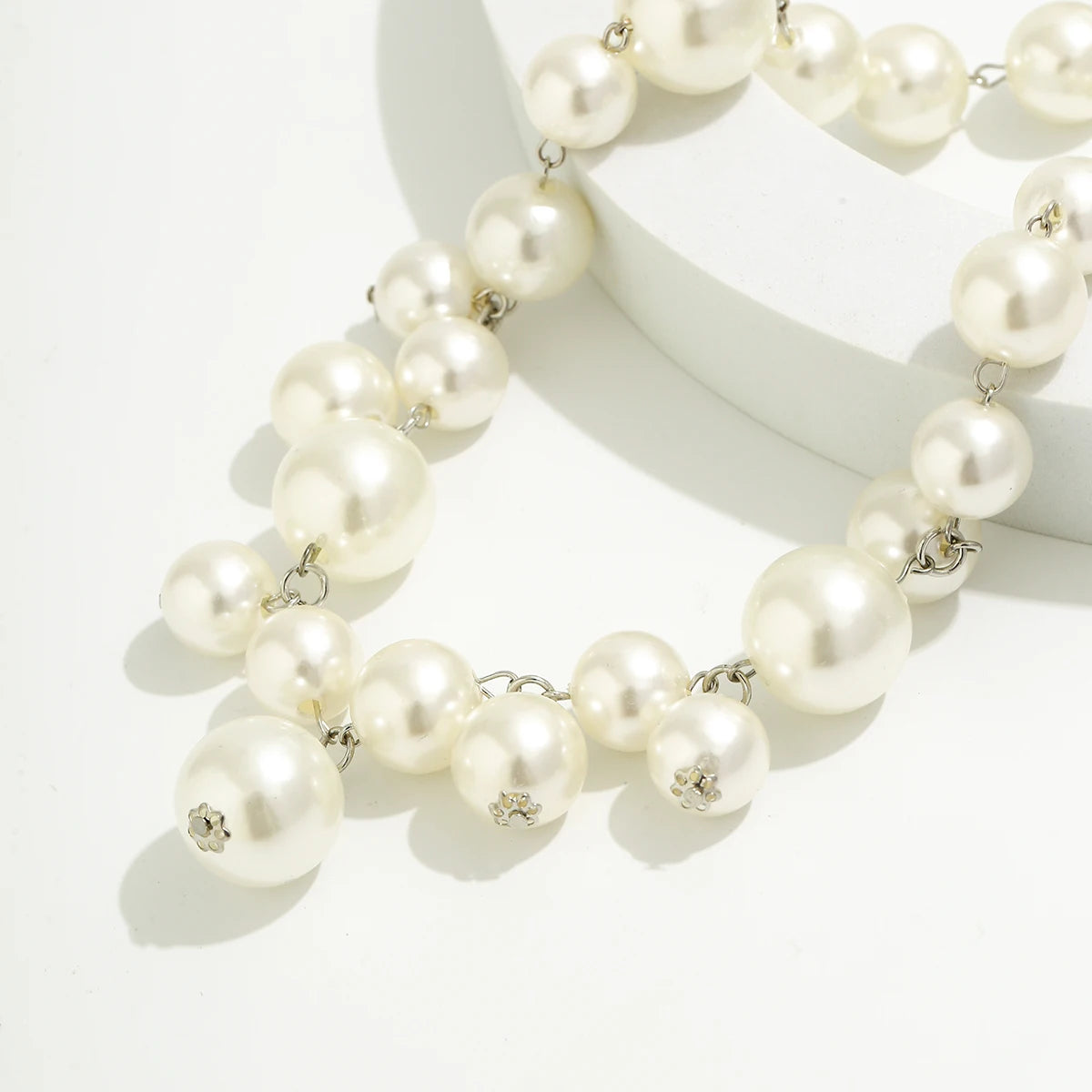 Chunky Acrylic Ball Bead Choker – Exaggerated Grunge Statement Necklace