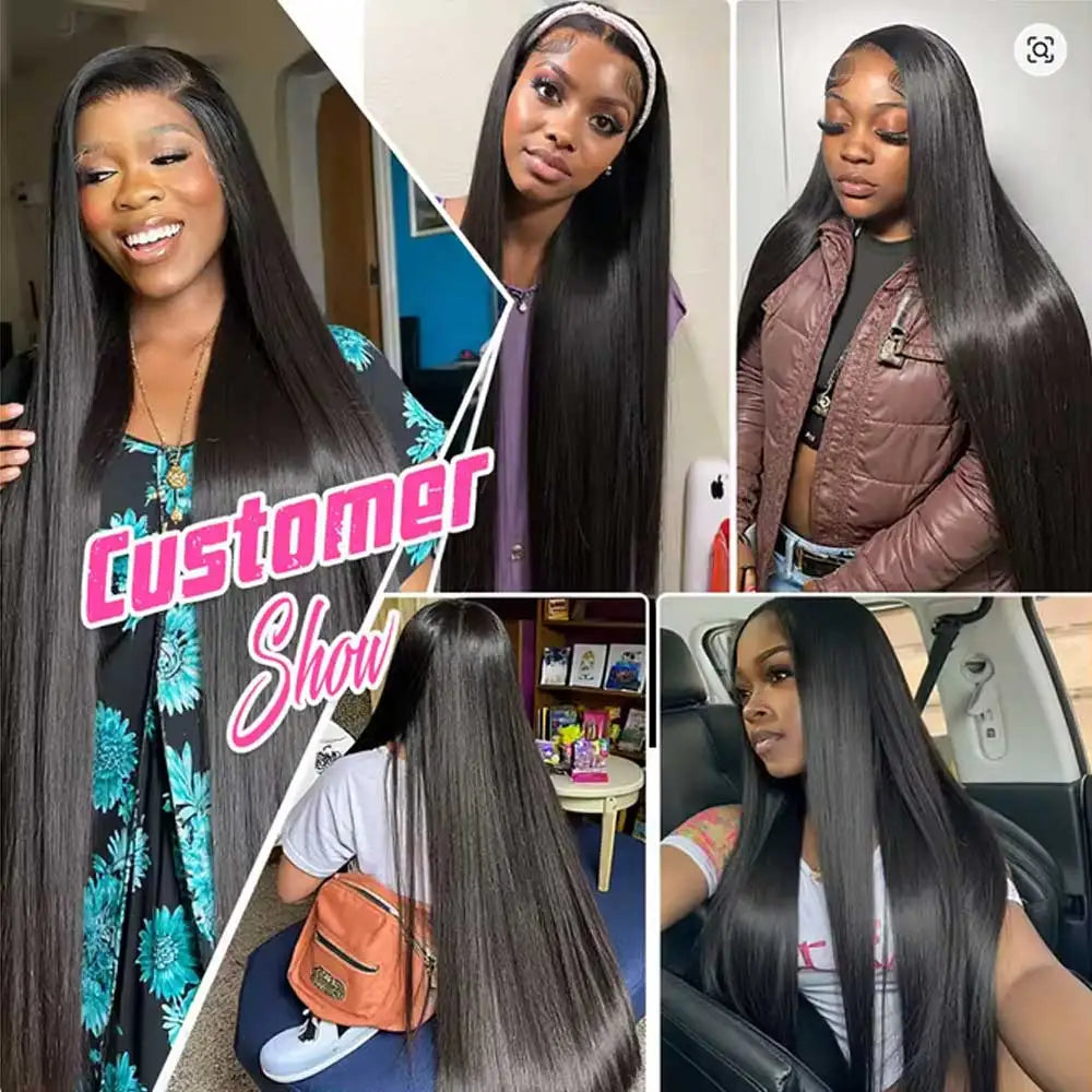 40-42 Inch Bone Straight Wig - 13x4/13x6 HD Lace 220-250% Density