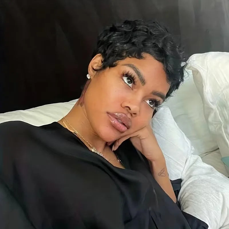 Curly Pixie Cut Wig - Bold & Beautiful Human Hair