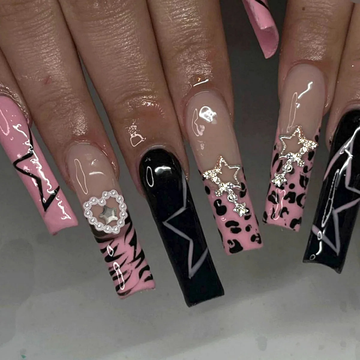 Butterfly Rhinestone Ballet Press-On Nails (24pcs)