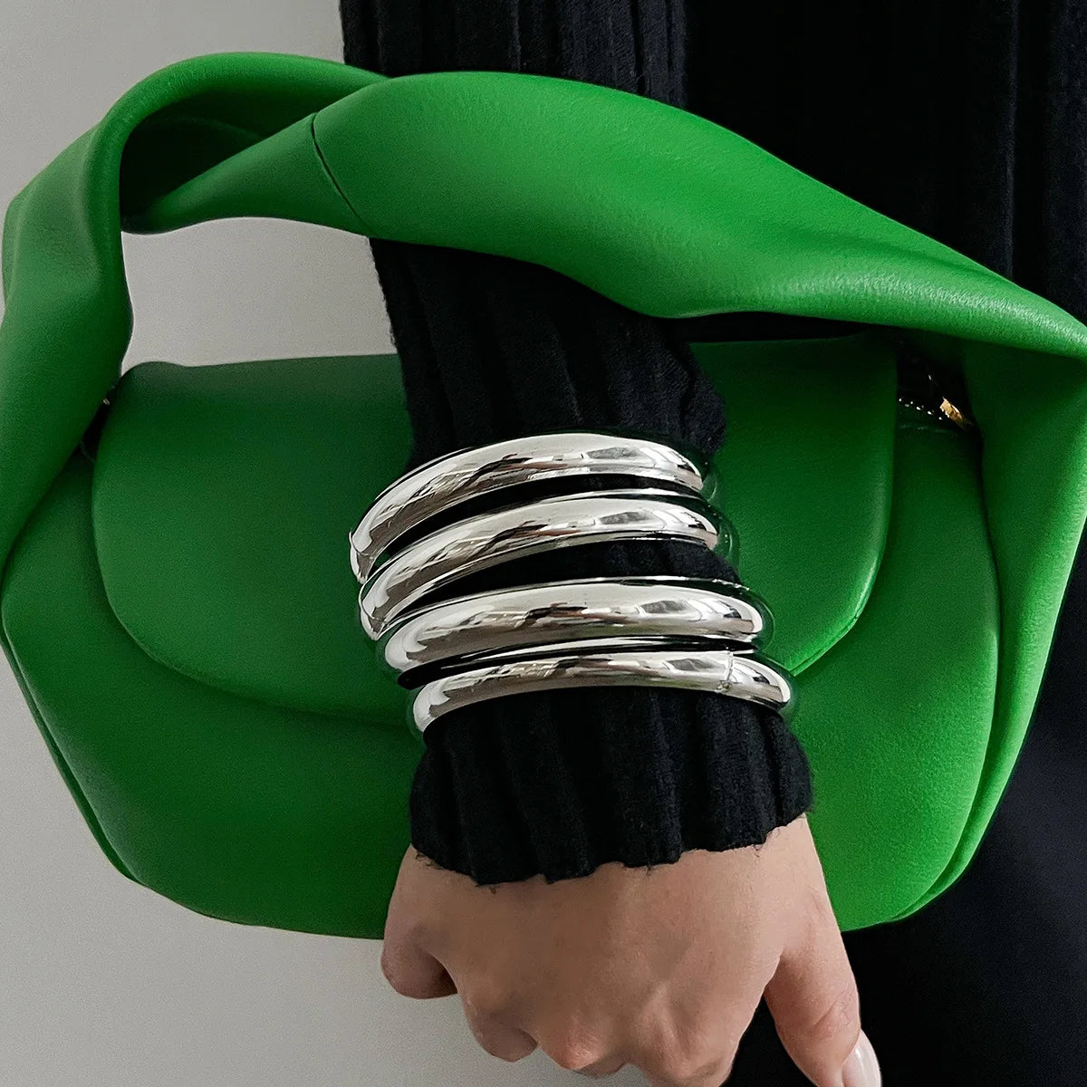Luxe Twisted Texture Stacking Bangle Set (8 Pieces)