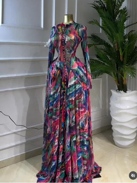 Big Swing Tie Dye Maxi Dress – Floor-Length Beach & Evening Dress
