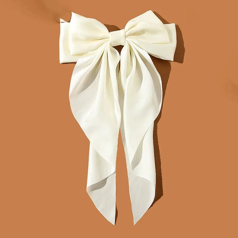 Minimalist Silk Bow Hair Clips – Set of 3 Elegant Barrettes