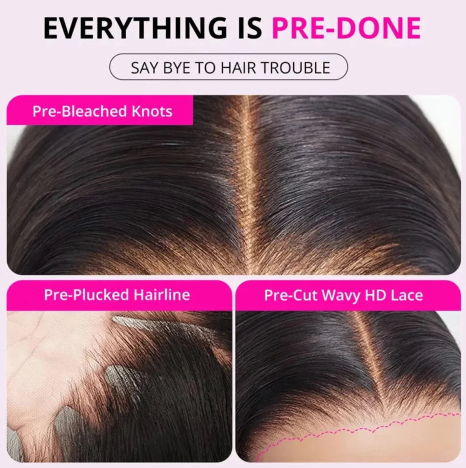 Pre-Cut HD Glueless Wig - 210% Density