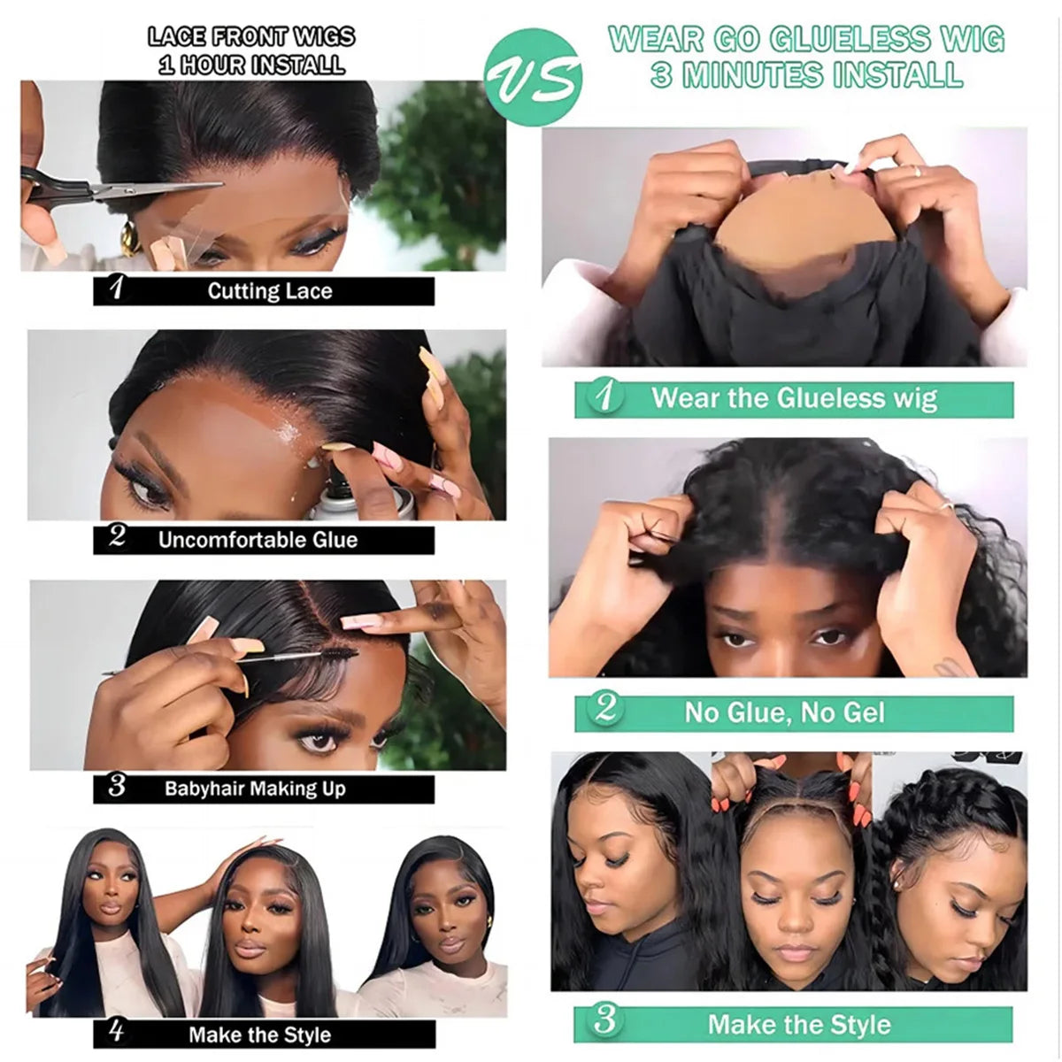 Straight Bob Wig - Glueless 4x4 Lace