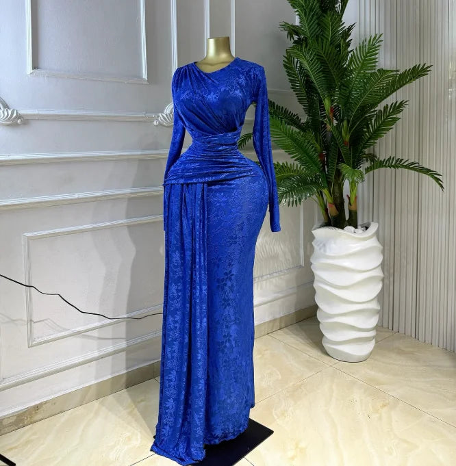 Draped Ruched Waist Maxi Dress