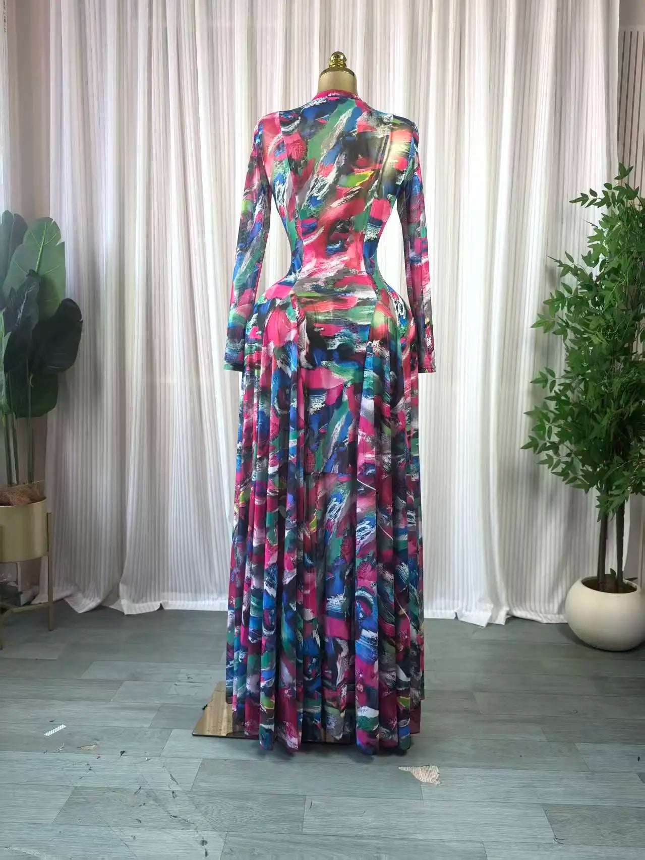 Big Swing Tie Dye Maxi Dress – Floor-Length Beach & Evening Dress