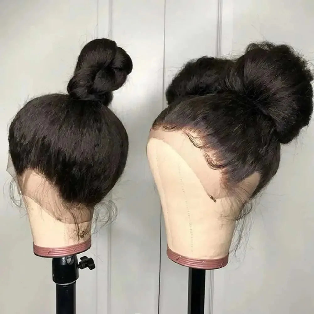 360 Invisi Strap Kinky Straight Wig - Full Lace Yaki 200% Density