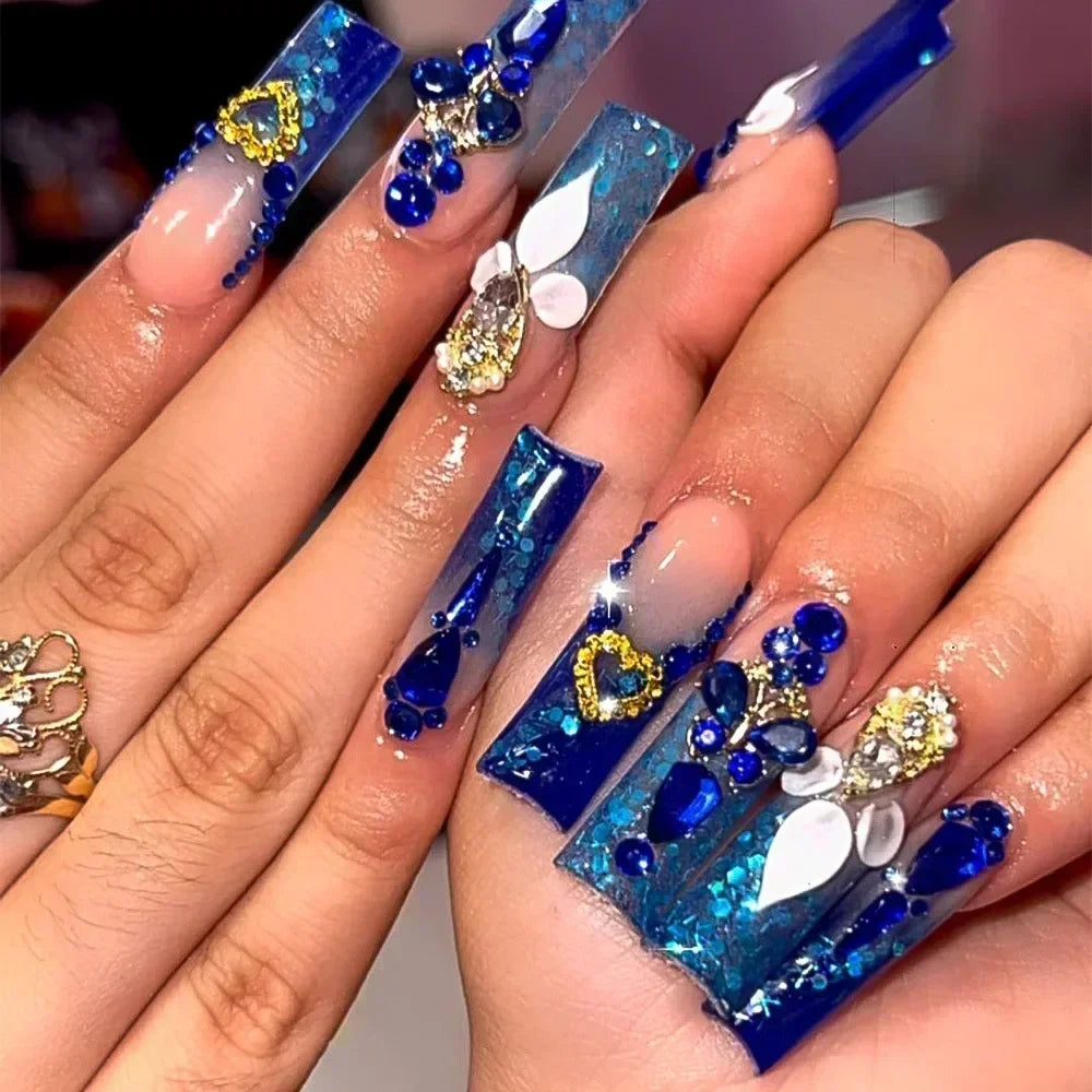 Butterfly Rhinestone Ballet Press-On Nails (24pcs)