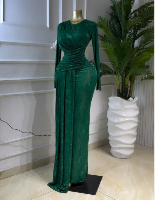 Draped Ruched Waist Maxi Dress