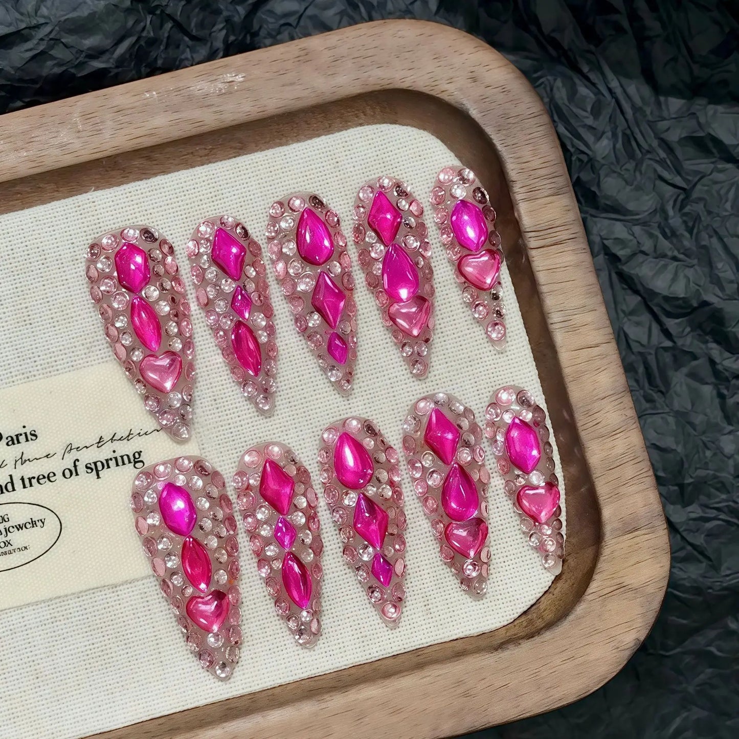 Luxe Diamond Stiletto Press-On Nails – 10pcs Full Flash Crystal