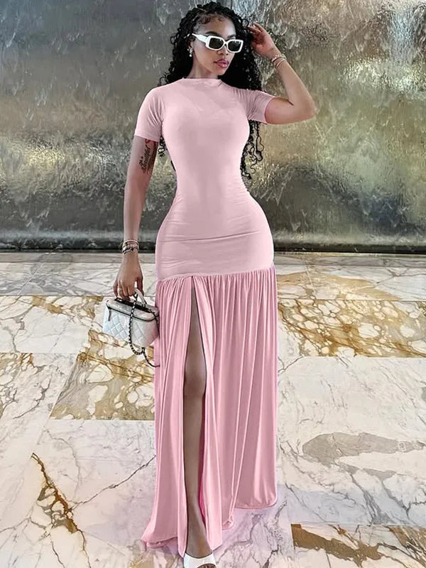 Ruffle Hem Maxi Dress