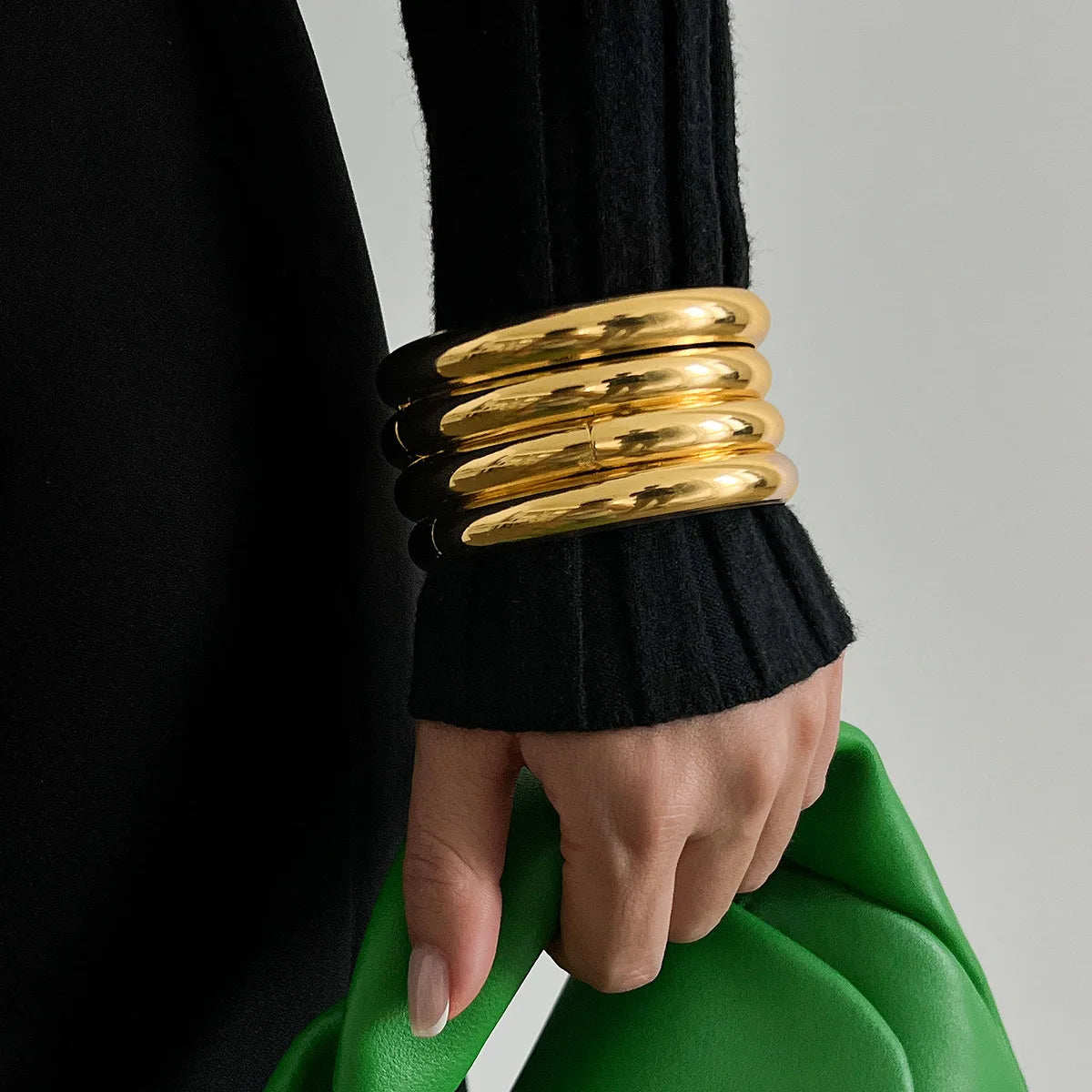 Luxe Twisted Texture Stacking Bangle Set (8 Pieces)