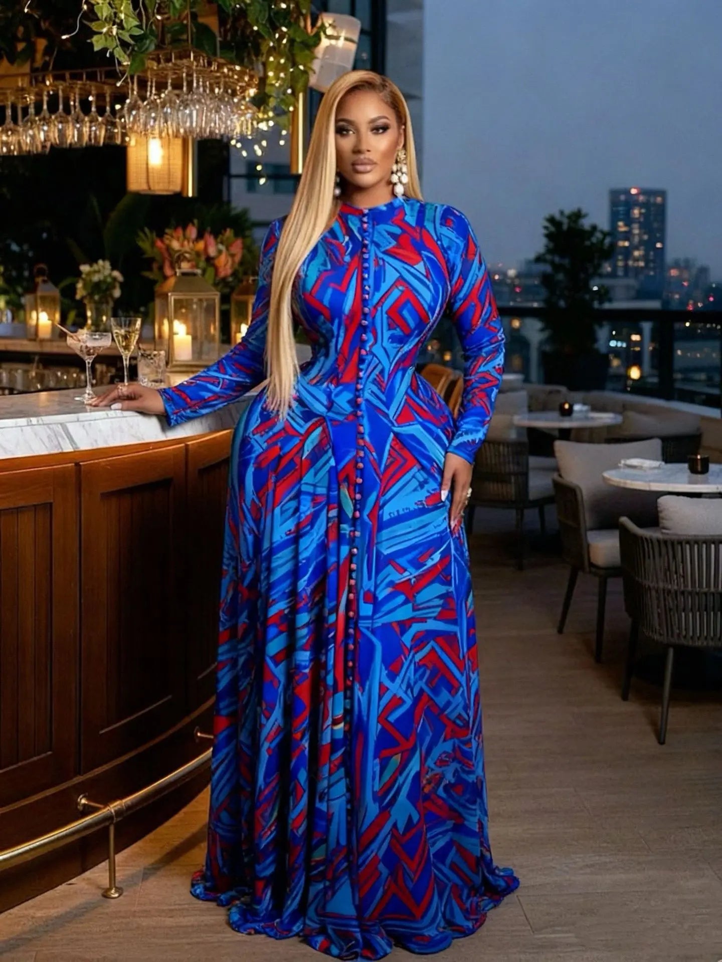 Big Swing Tie Dye Maxi Dress – Floor-Length Beach & Evening Dress