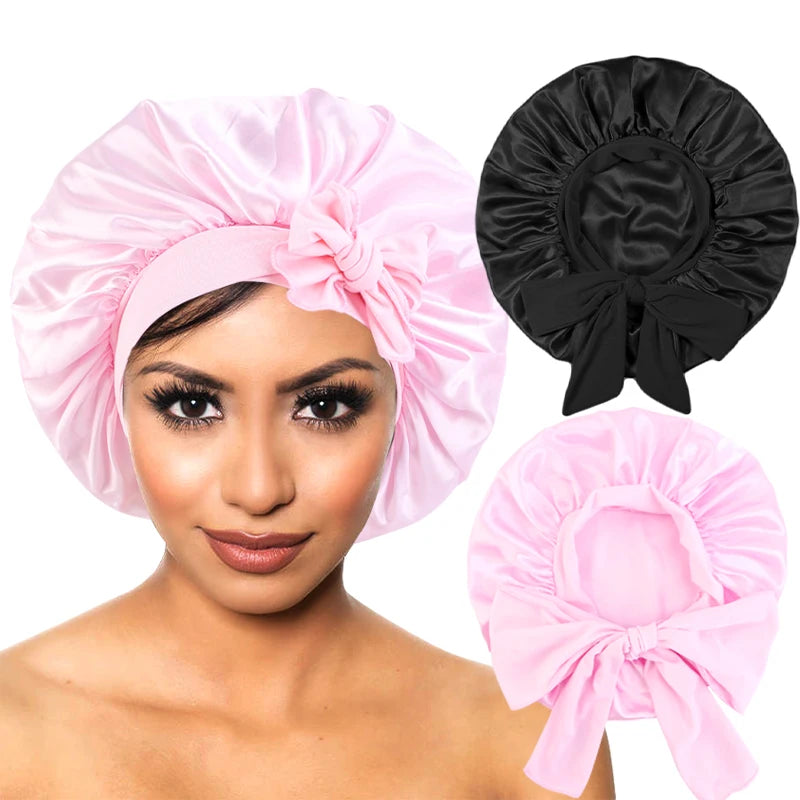 Satin Sleeping Cap – Silky Bonnet Edge Wrap & Shower Night Cap