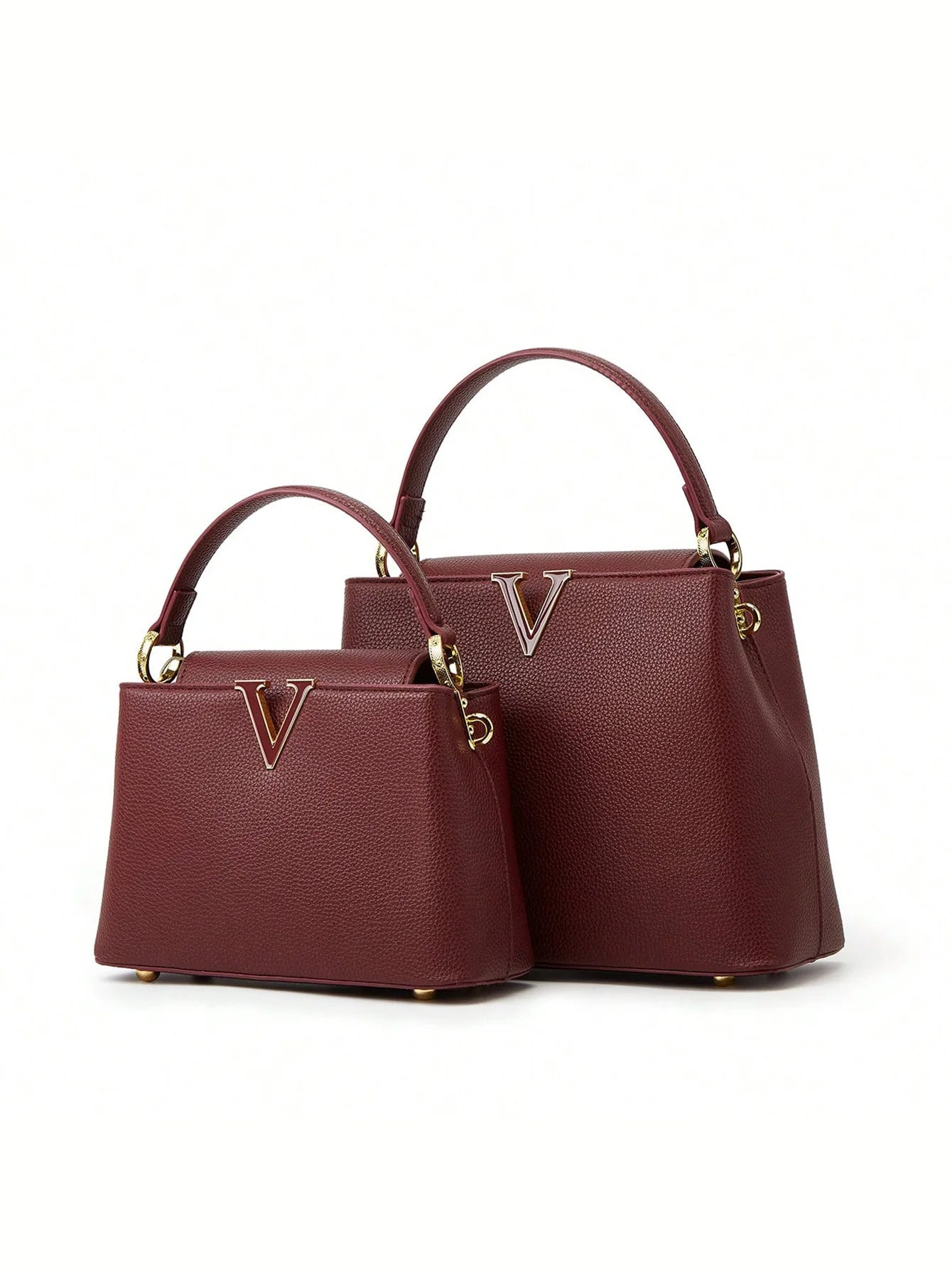 Luxe V-Detail Bucket Satchel – Women’s Shoulder Bag