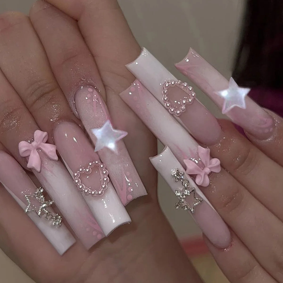 Butterfly Rhinestone Ballet Press-On Nails (24pcs)
